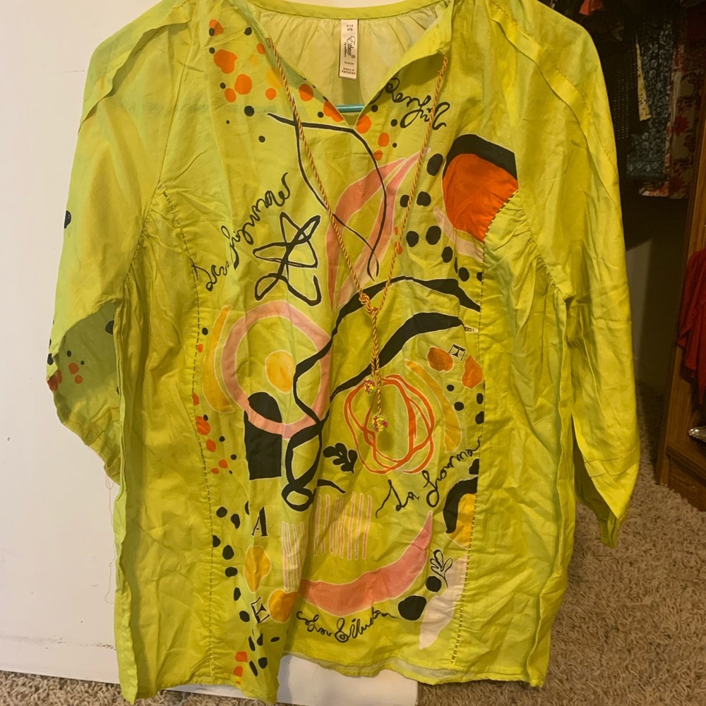 Lime green blouse